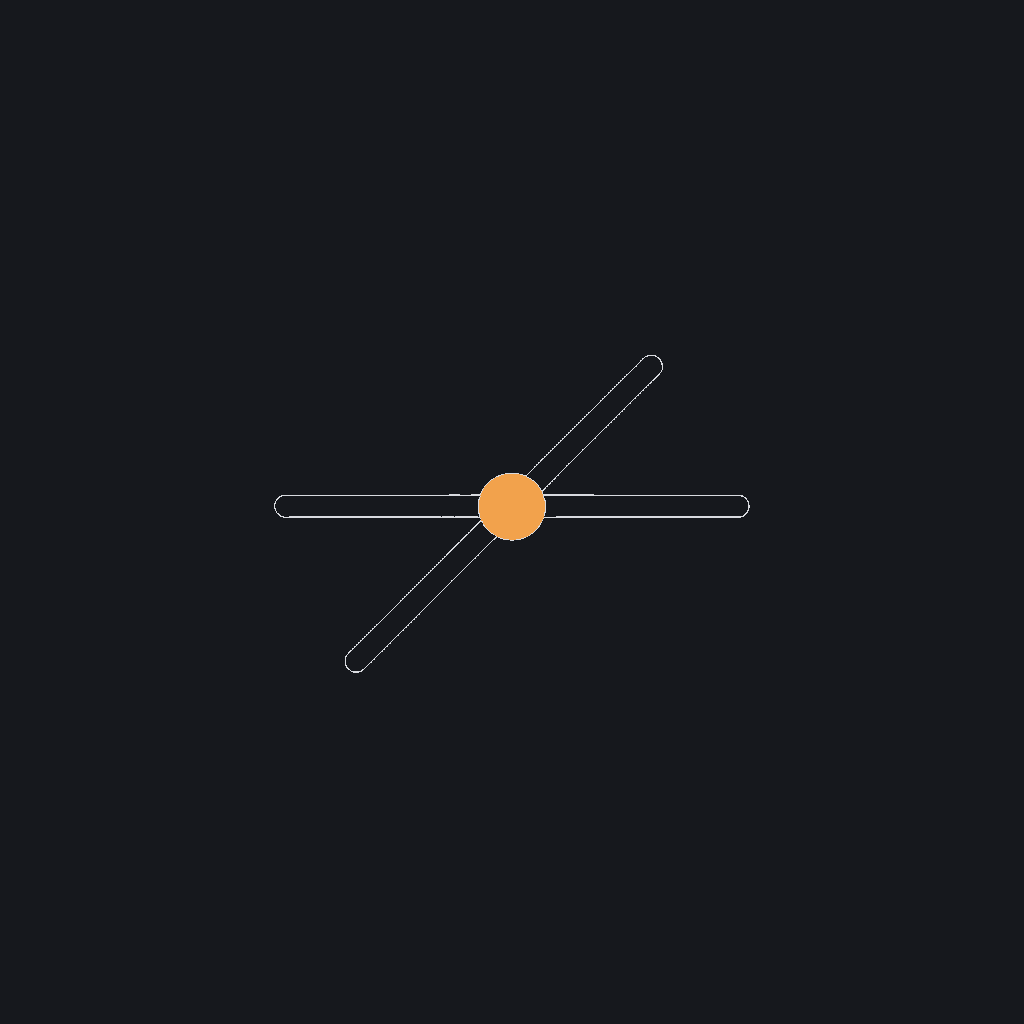 minimal line icon of a single trend line crossing a threshold marker, metric concept