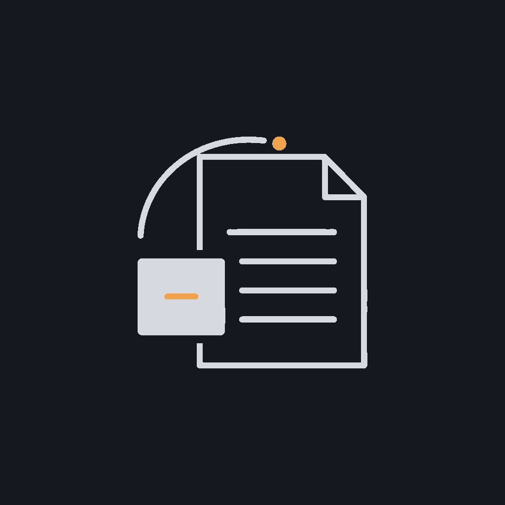 minimal line icon of a terminal prompt cursor beside a document outline, single stroke, scoping concept