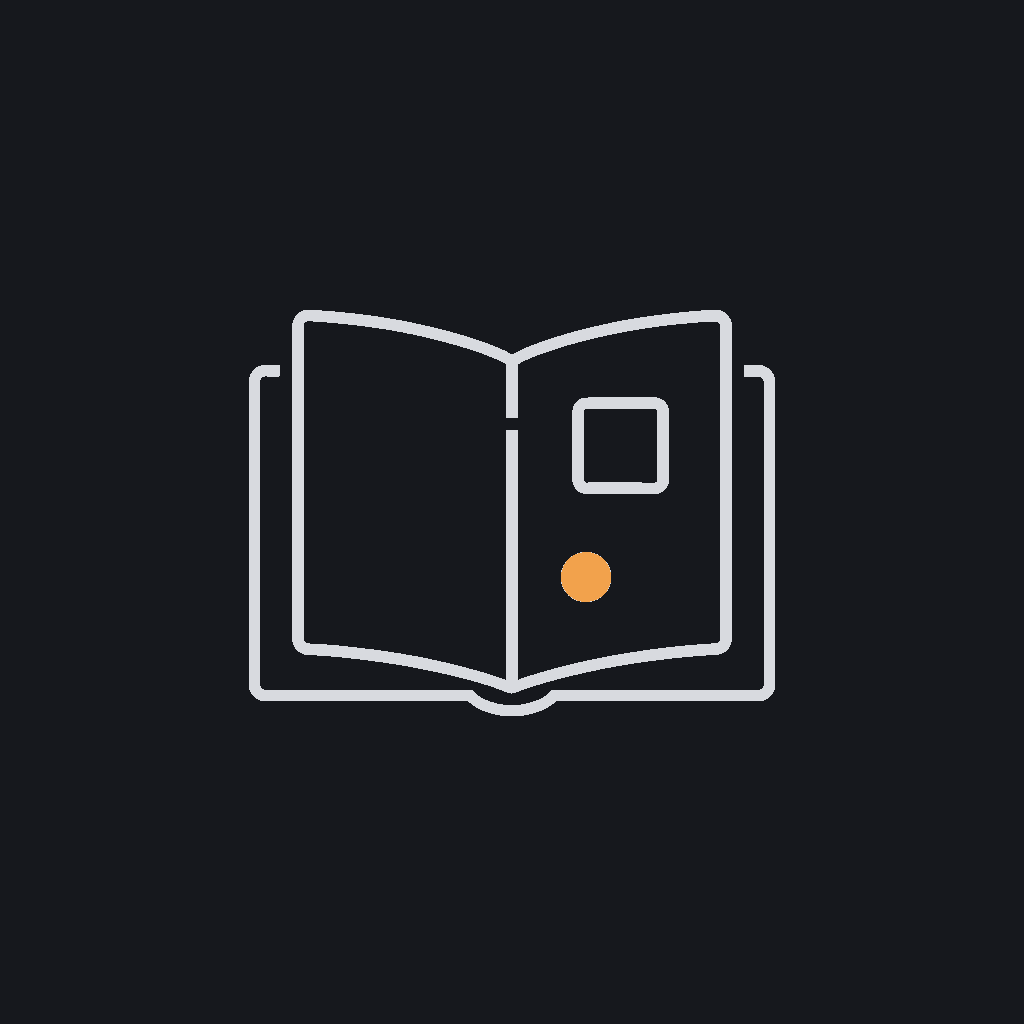 minimal line icon of an open ledger with one blank checkbox, concept of unpublished proof