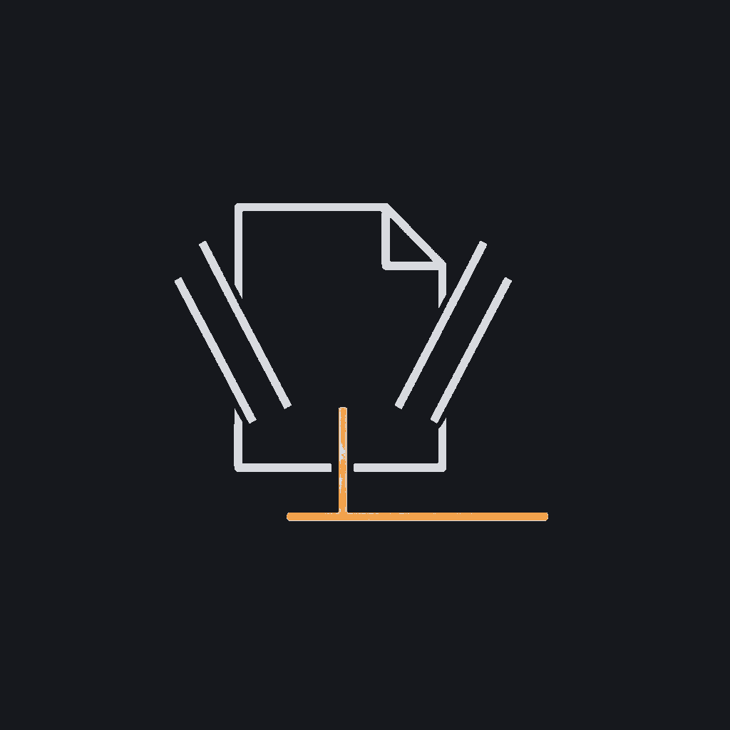 minimal line icon of a document folding into a single condensed line, summarization concept