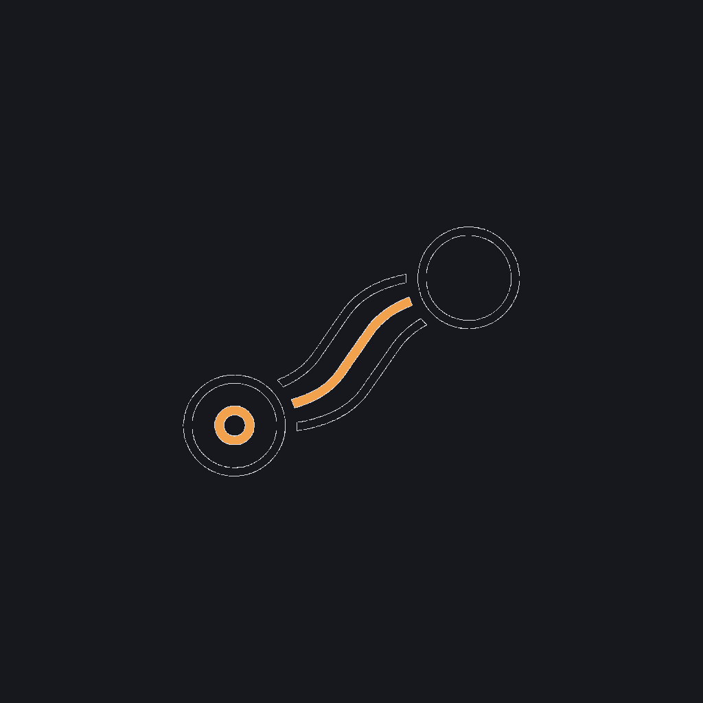 minimal line icon of two connecting nodes, healthcare system integration concept