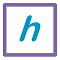 &mdash; HobbyCue logomark, monochrome line-art, on dark surface