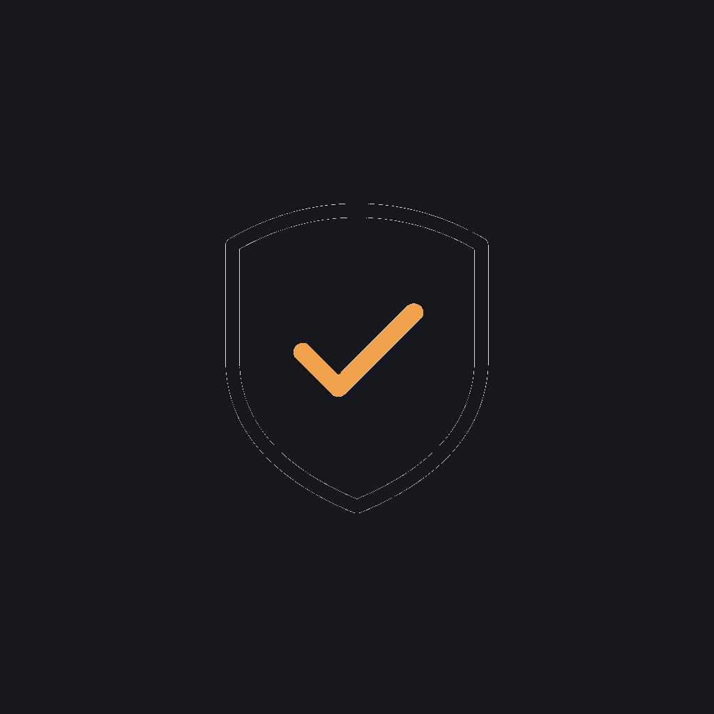 minimal line icon of a shield with a checkmark inside, monochrome, quality assurance concept